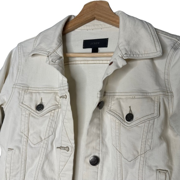J.Crew Denim Jacket In Ecru Wash - Picture 4 of 9